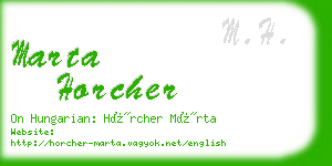 marta horcher business card